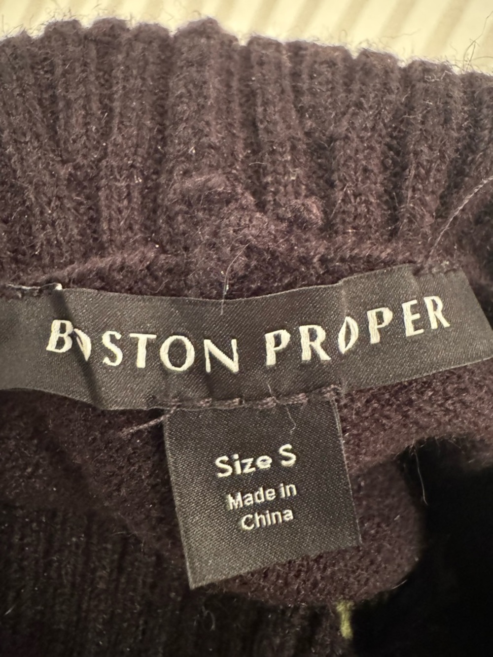 Boston Proper Black Turtleneck Sweater with White Floral Embroidery Size S - Picture 7 of 9
